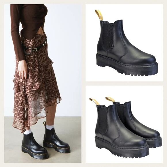 Dr Martens 2976 Quad Platform Chelsea EUC $210 Size 41 L9/M8 S3745 - Picture 1 of 15